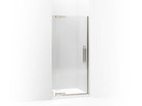 KOHLER 705720-L-NX Pinstripe Pivot Shower Door, 72-1/4" H X 36-1/4 - 38-3/4" W, With 1/2" Thick Crystal Clear Glass in Brushed Nickel Anodized