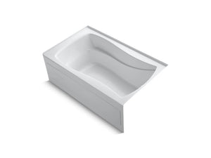 KOHLER K-1242-RAW Mariposa 60" x 36" alcove bath with Bask heated surface, integral apron, integral flange and right-hand drain
