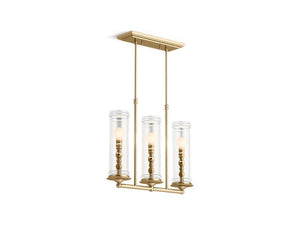 KOHLER 23344-CH03-BGL Damask Three-Light Linear in Moderne Brushed Gold