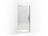 KOHLER 705724-L-NX Finial Pivot Shower Door, 72-1/4" H X 30-1/4 - 32-3/4" W, With 3/8" Thick Crystal Clear Glass in Brushed Nickel Anodized