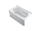 KOHLER 1357-GHLAW-0 Devonshire 60" X 32" Heated Bubblemassage Air Bath With Bask, Alcove, Left Drain in White