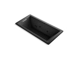 KOHLER K-1822-H2-7 Underscore Rectangle 66" x 32" drop-in whirlpool with heater without jet trim