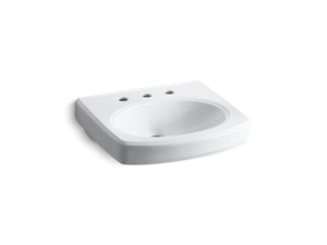 KOHLER K-2028-8 Pinoir Bathroom sink basin with 8" widespread faucet holes