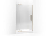KOHLER 705716-L-ABV Purist Pivot Shower Door, 72-1/4" H X 45-1/4 - 47-3/4" W, With 1/2" Thick Crystal Clear Glass in Anodized Brushed Bronze