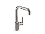KOHLER K-7505 Purist Pull-out kitchen sink faucet with three-function sprayhead
