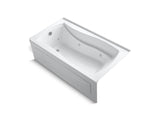 KOHLER K-1224-LAW Mariposa 66" x 36" alcove whirlpool bath with Bask heated surface, integral apron, integral flange, and left-hand drain