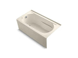 KOHLER K-1357-GLAW-47 Devonshire 60" x 32" alcove BubbleMassage(TM) Air Bath with Bask heated surface, integral apron, integral flange and left-hand drain