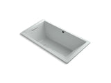 KOHLER K-1173-GW-95 Underscore Rectangle 66" x 36" drop-in BubbleMassage(TM) Air Bath with Bask heated surface and reversible drain