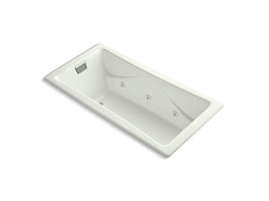 KOHLER K-865-HD-0 Tea-for-Two 72" x 36" drop-in whirlpool with reversible drain, custom pump location and heater without trim