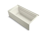 KOHLER K-1125-RAW Archer 72" x 36" alcove bath with Bask heated surface, integral apron, and right-hand drain
