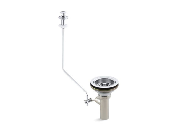 KOHLER K-8802-RL Duostrainer Sink strainer with tailpiece and pop-up drain