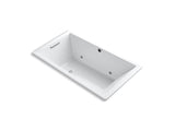 KOHLER K-1173-GCW-0 Underscore Rectangle 66" x 36" drop-in BubbleMassage(TM) Air Bath with Bask heated suface, chromatherapy and reversible drain