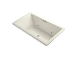 KOHLER K-1174-GVBCW-96 Underscore Rectangle 72" x 42" drop-in VibrAcoustic + BubbleMassage(TM) Air Bath with Bask(TM) heated surface and chromatherapy and center drain