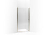 KOHLER 702406-L-MX Fluence Pivot Shower Door, 65-1/2" H X 32-1/2 - 34" W, With 1/4" Thick Crystal Clear Glass in Matte Nickel