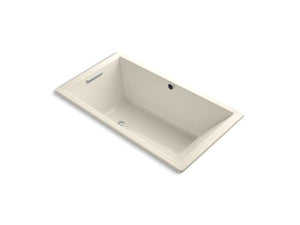 KOHLER K-1136-W1-47 Underscore Rectangle 66" x 36" drop-in bath with Bask heated surface and reversible drain