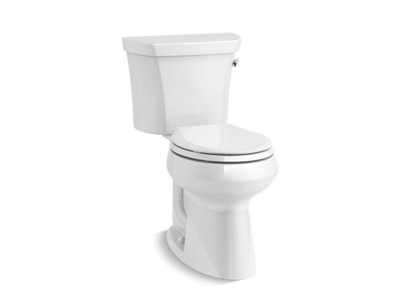 KOHLER 5481-UR-0 Highline Comfort Height Two-Piece Round-Front 1.28 Gpf Chair Height Toilet With Right-Hand Trip Lever And Insulated Tank in White