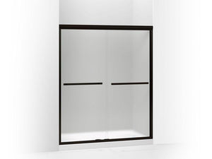 KOHLER 709064-D3-ABZ Gradient Sliding Shower Door, 70-1/16" H X 59-5/8" W, With 1/4" Thick Frosted Glass in Anodized Dark Bronze