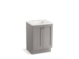 KOHLER K-99526-TK-1WT Poplin 24" bathroom vanity cabinet with toe kick and 2 doors