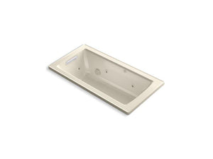 KOHLER K-1947-W1-47 Archer 60" x 30" drop-in whirlpool with Bask heated surface