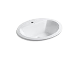 KOHLER K-2699-1 Bryant Oval Drop-in bathroom sink with single faucet hole