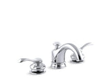 KOHLER 12265-4-CP Fairfax Widespread Bathroom Sink Faucet With Lever Handles in Polished Chrome