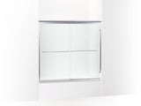 KOHLER K-702204-6L Fluence 54-5/8 - 59-5/8" W x 55-1/2" H sliding bath door with 1/4" thick Crystal Clear glass