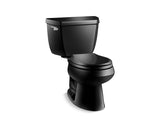 KOHLER K-3577-T Wellworth Classic Two-piece round-front 1.28 gpf toilet with tank cover locks