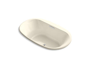 KOHLER K-5718-VBW-47 Underscore Oval 72" x 42" drop-in VibrAcoustic bath with Bask heated surface