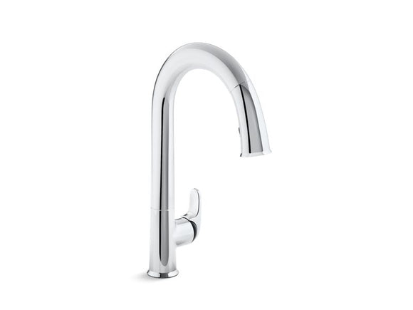 KOHLER K-72218-B7 Sensate Touchless pull-down kitchen sink faucet with two-funtion sprayhead
