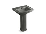 KOHLER 2359-8 Archer Pedestal bathroom sink with 8" widespread faucet holes