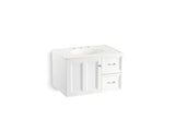 KOHLER K-99517-R-1WA Damask 30" wall-hung bathroom vanity cabinet with 1 door and 2 drawers on right