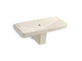 KOHLER 5148-1-47 Rêve 39" Semi-Pedestal Bathroom Sink With Single Faucet Hole in Almond