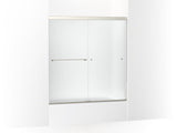 KOHLER K-707002-D3 Revel Sliding bath door, 62" H x 56-5/8 - 59-5/8" W, with 5/16" thick Frosted glass