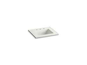 KOHLER K-2777-8-G81 Ceramic/Impressions 25" rectangular vanity-top bathroom sink with 8" widespread faucet holes
