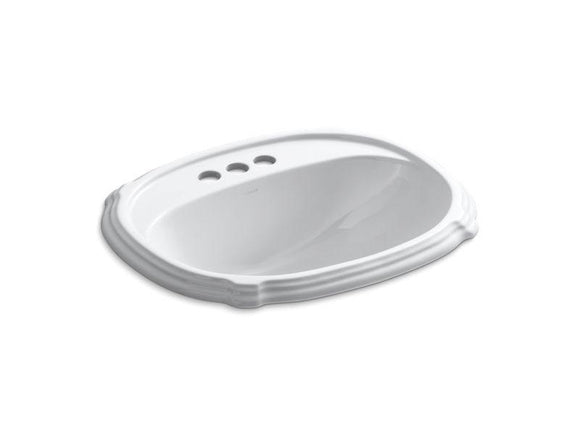 KOHLER K-2189-4-0 Portrait Drop-in bathroom sink with 4