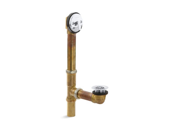 KOHLER K-11677 Swiftflo Adjustable drain, 20-gauge brass, for 18-1/2