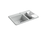 KOHLER K-8669-1A2 Riverby 33" top-mount double-bowl workstation kitchen sink