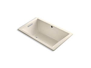 KOHLER K-1848-W1-47 Underscore Rectangle 60" x 36" drop-in bath with Bask heated surface and end drain