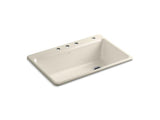 KOHLER K-5871-4A2-47 Riverby 33" x 22" x 9-5/8" top-mount single bowl kitchen sink w/ accessories