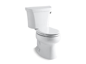 KOHLER 3998-UR-0 Wellworth Two-Piece Elongated 1.28 Gpf Toilet With Right-Hand Trip Lever And Insulated Tank in White