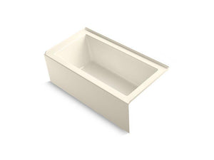 KOHLER K-1957-RA-47 Underscore Rectangle 60" x 32" alcove bath with integral apron, integral flange and right-hand drain