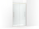 KOHLER 706534-8L-BNK Prim Frameless Sliding Shower Door in Crystal Clear glass with Anodized Brushed Nickel frame