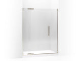 KOHLER 705717-L-NX Purist Pivot Shower Door, 72-1/4" H X 57-1/4 - 59-3/4" W, With 1/2" Thick Crystal Clear Glass in Brushed Nickel Anodized