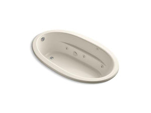 KOHLER K-1164-W1-47 Sunward 72" x 42" drop-in whirlpool with Bask heated surface and reversible drain