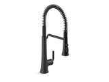 KOHLER K-23765 Tone Semi-professional pull-down kitchen sink faucet with three-function sprayhead