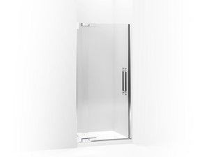 KOHLER 705720-L-SHP Pinstripe Pivot Shower Door, 72-1/4" H X 36-1/4 - 38-3/4" W, With 1/2" Thick Crystal Clear Glass in Bright Polished Silver