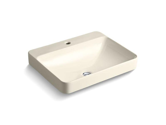 KOHLER K-2660-1-47 Vox Rectangle vessel bathroom sink with single faucet hole