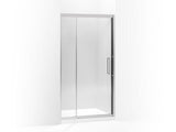 KOHLER 705820-L-SH Lattis Pivot Shower Door, 76" H X 39 - 42" W, With 3/8" Thick Crystal Clear Glass in Bright Silver