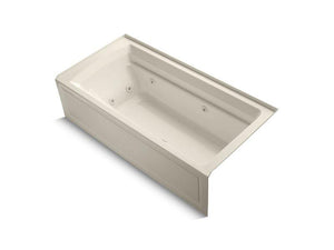 KOHLER K-1124-RA-47 Archer 72" x 36" alcove whirlpool with integral apron and right-hand drain