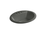 KOHLER K-2699-4-58 Bryant Oval Drop-in bathroom sink with 4" centerset faucet holes